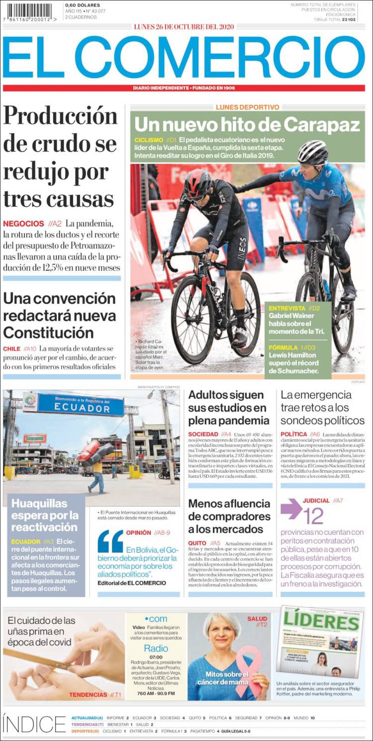 Prensa Latinoamericana Destacó El Triunfo Del “apruebo” En Chile 