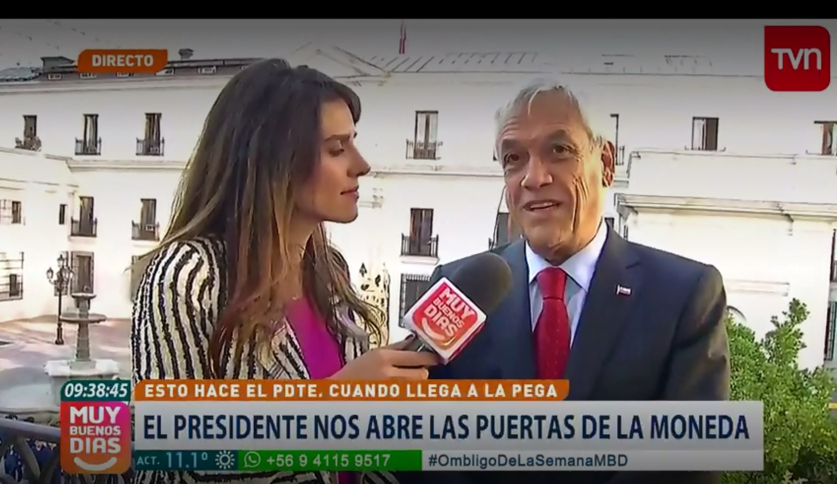 Video| El minuto de confianza de María Luisa Godoy con Presidente Piñera